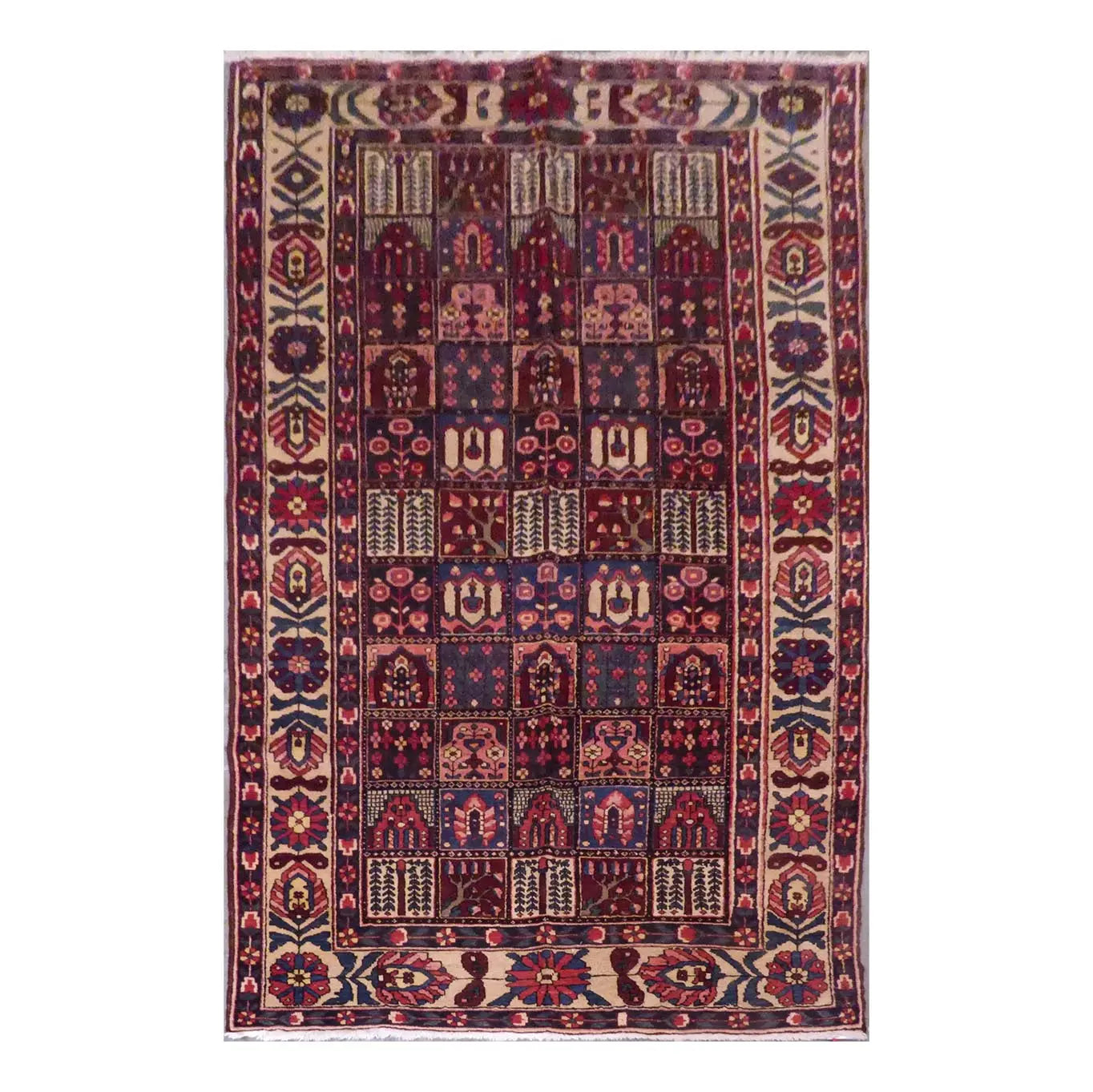 One Of The Kind Persian Bakhtiar Rug 9'9" x 5'0"